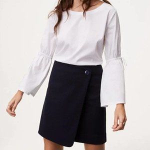 LOFT Navy Blue Wrap Skirt